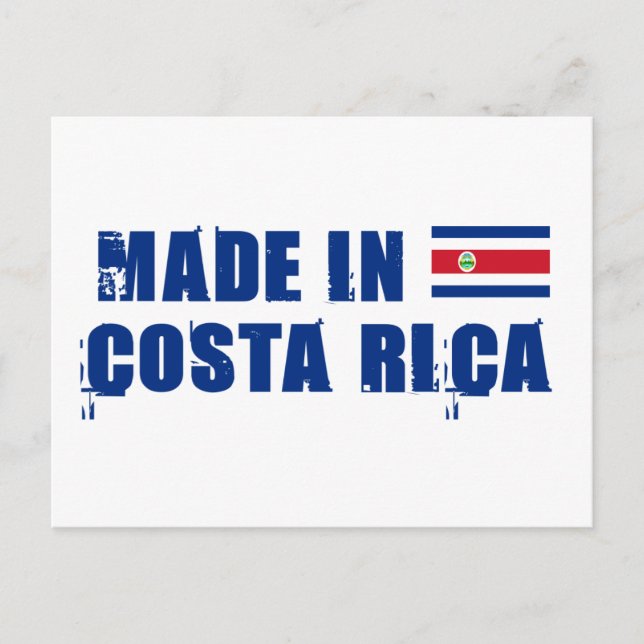 Carte Postale Fabriqué au Costa Rica (Devant)