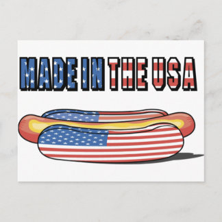 Carte Postale Fabriqué aux USA Patriotic Hot Dog