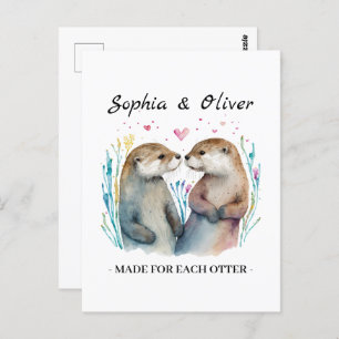 Carte Postale Fabriqué pour chaque Otter Love Valentine's Day