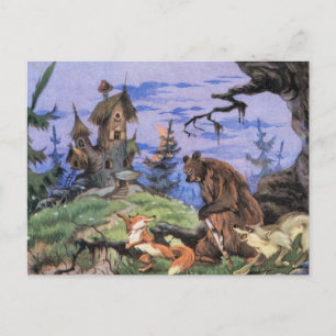 Carte Postale Fabuleux stand dans le style d'un conte de fées de