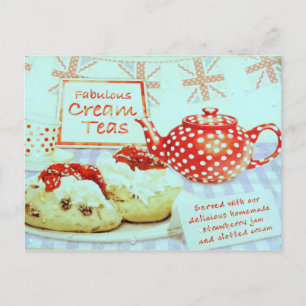 Carte Postale Fabuleux thés à la crème