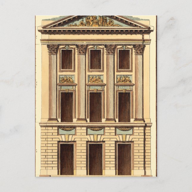 Carte Postale Façade architecturale de Jean Deneufforge (Devant)