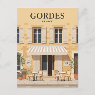 Carte Postale façade de café à Gordes France