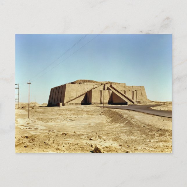 Carte Postale Façade nord-est du ziggurat, vers 2100 av. (Devant)