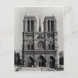 Carte Postale Façade Notre-Dame, Paris, fin 19e siècle