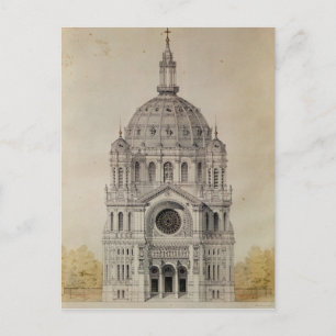 Carte Postale Façade ouest de l'église Saint Augustin