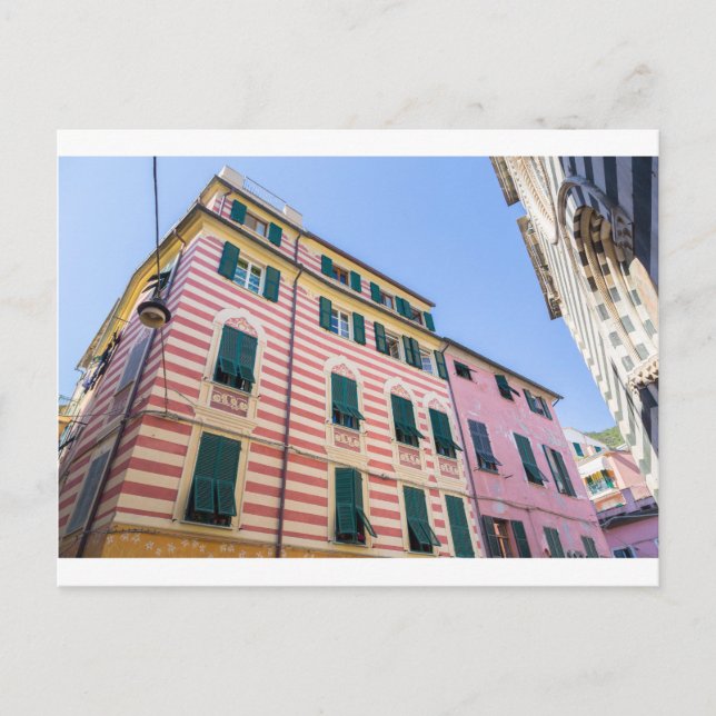 Carte Postale Façades de la maison Monterosso Cinque Terre Ligur (Devant)
