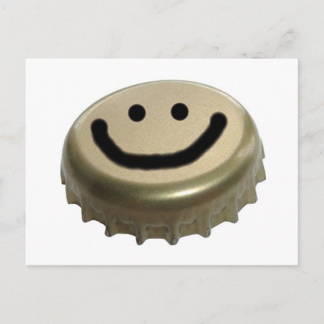 Carte Postale Face Casquette de bouteille de bière (Devant)
