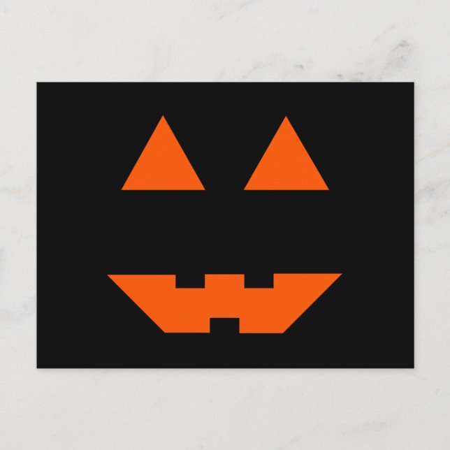 Carte Postale Face Citrouille Halloween (Devant)