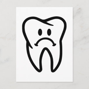 Carte Postale Face de dent triste