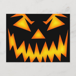 Carte Postale Face de Jack-o'-lantern effrayante