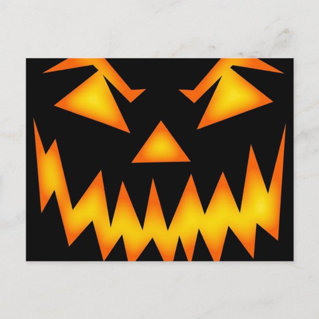 Carte Postale Face de Jack-o'-lantern effrayante (Devant)