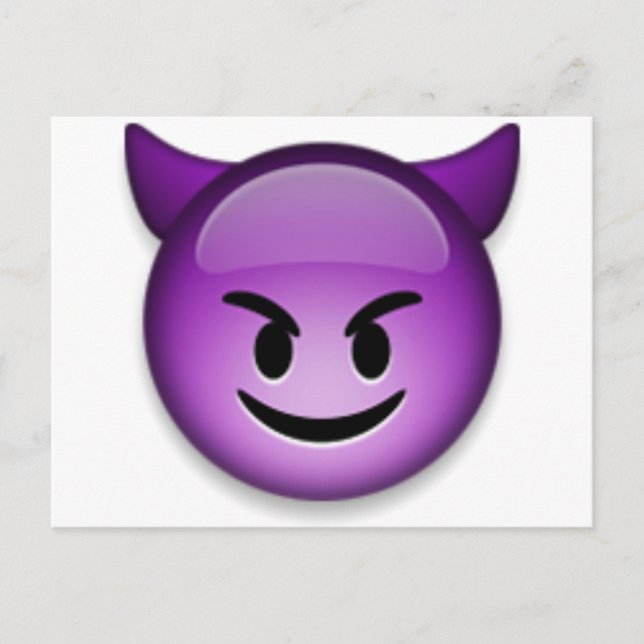 Carte Postale Face de Naughty Emoji (Devant)