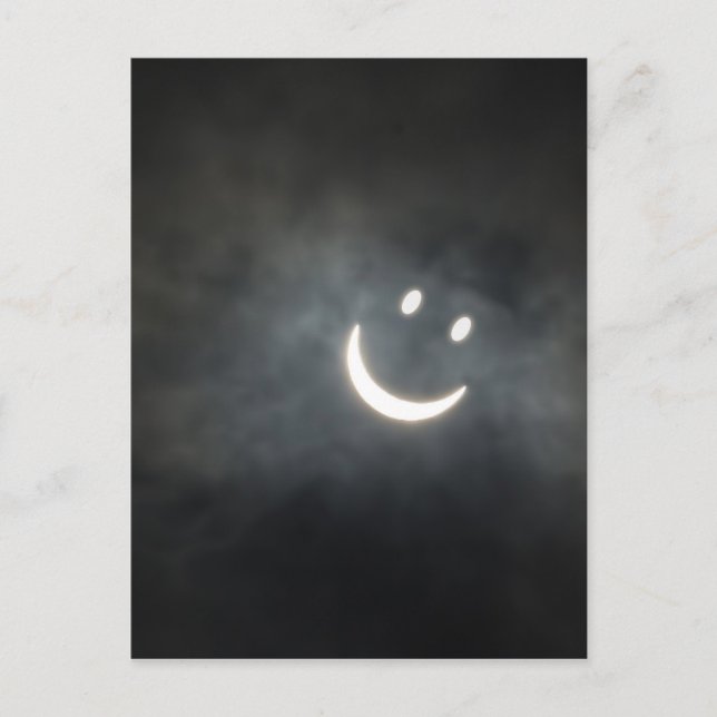 Carte Postale Face d'éclipse solaire (Devant)