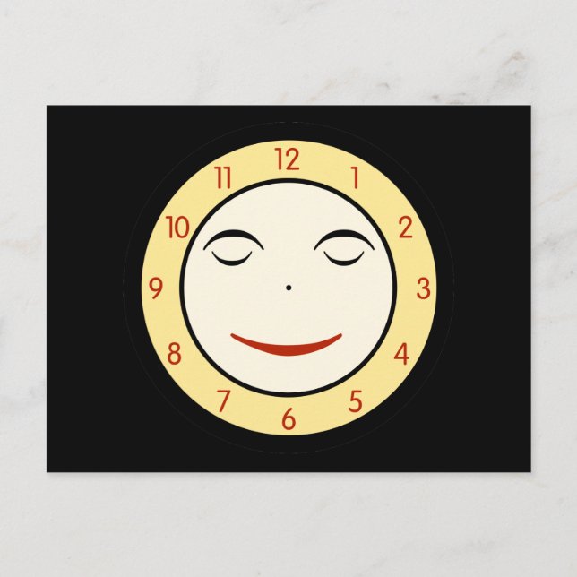 Carte Postale Face d'horloge rétro (Devant)
