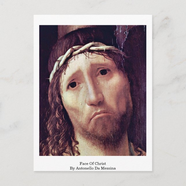 Carte Postale Face Du Christ Par Antonello Da Messina (Devant)