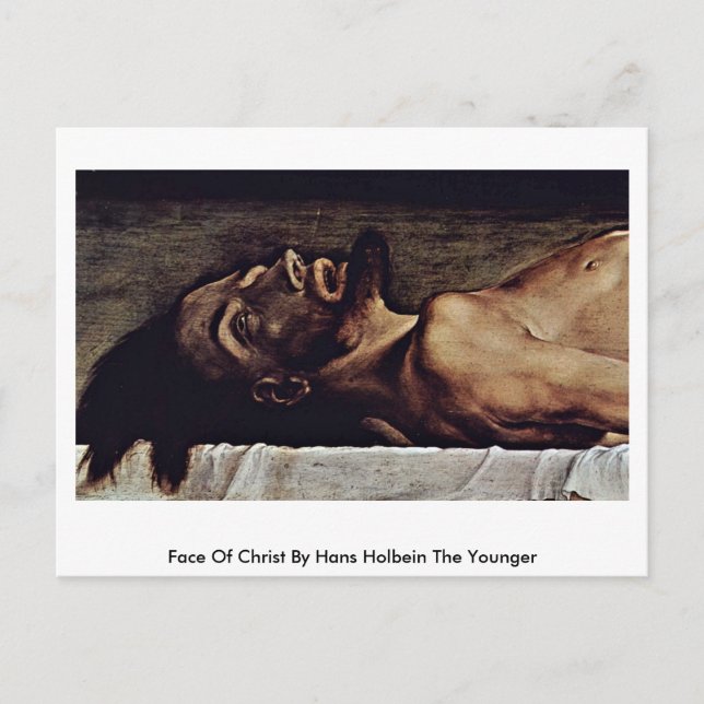 Carte Postale Face Du Christ Par Hans Holbein Le Jeune (Devant)