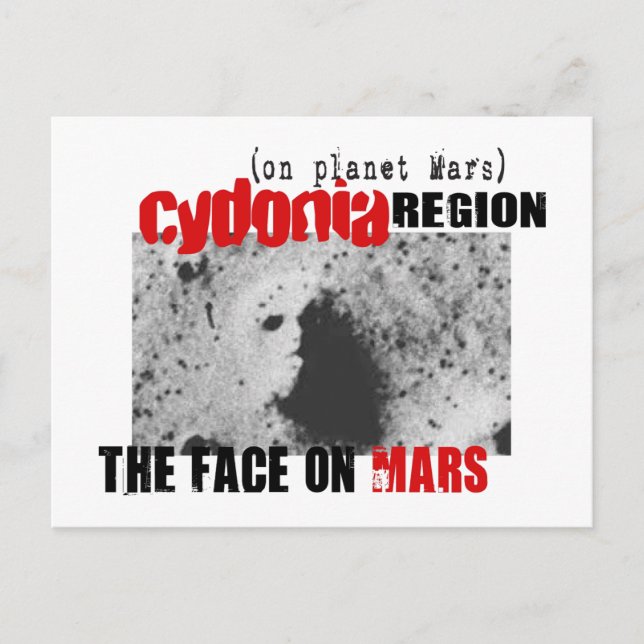 Carte Postale Face humaine sur la planète Mars (Devant)