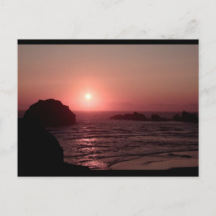 Carte Postale Face Rock au coucher du soleil sur Bandon Oregon C