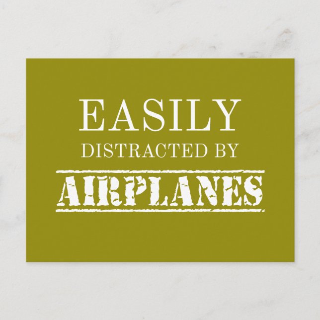 Carte Postale Facilement Distrait Par Aviateur Pilote (Devant)