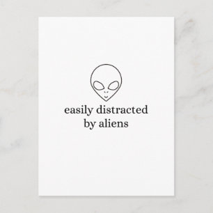 Carte Postale Facilement distrait par les aliens