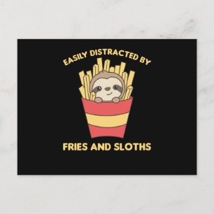 Carte Postale Facilement Distrait Par Les Fries Et Les Fentes