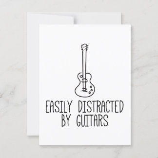 Carte Postale Facilement Distrait Par Les Guitares