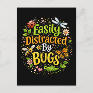 Carte Postale Facilement distrait par les insectes
