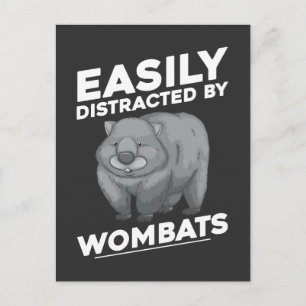 Carte Postale Facilement Distrait Par Les Wombats Animaux Austra
