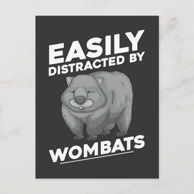 Carte Postale Facilement Distrait Par Les Wombats Animaux Austra (Devant)