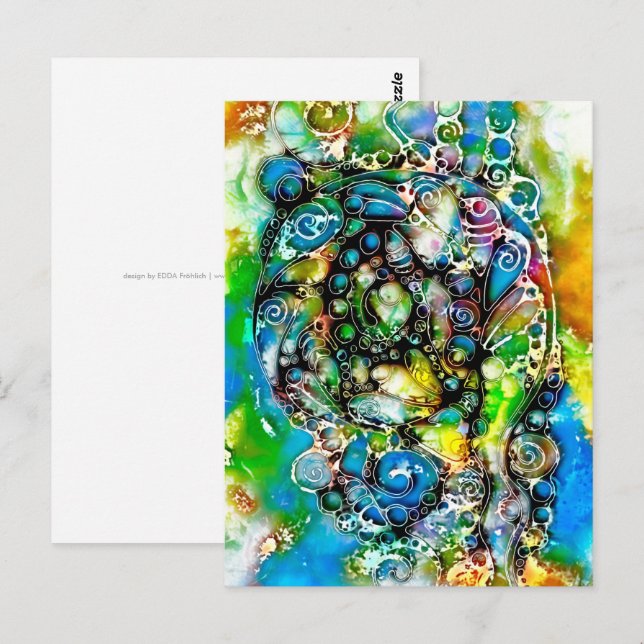 Carte Postale Façons de vivre - Art neurographique 7 (Devant / Derrière)