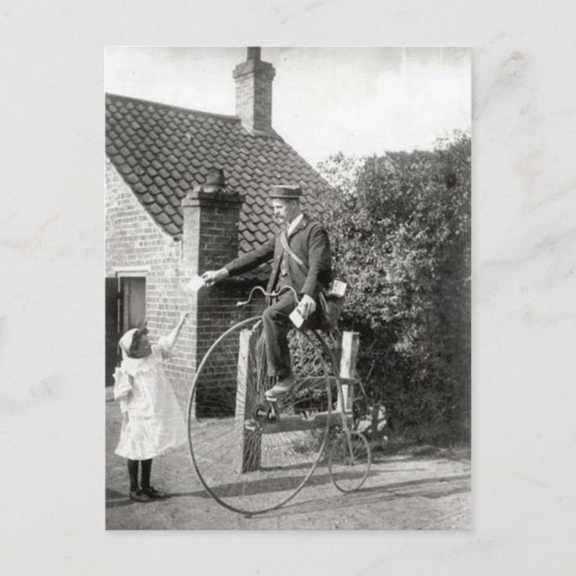Carte Postale Facteur à vélo (Devant)