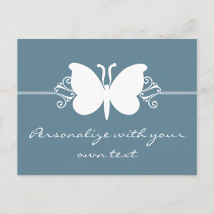 Carte postale Faded Blue Butterfly Swirls