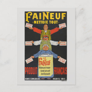 Carte Postale Faineuf France Poster vintage 1911