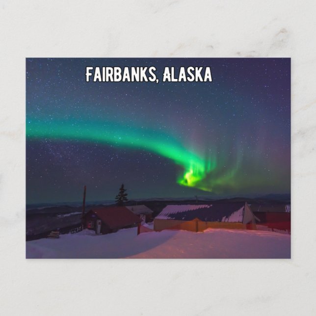 Carte Postale Fairbanks Alaska Northern Lights (Devant)