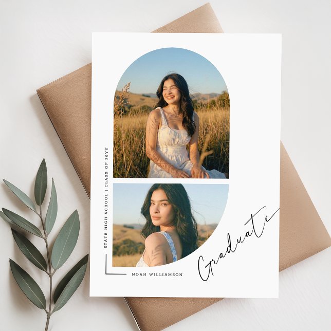 Carte Postale Faire Annonce de Diplôme Photo en Écriture Arc Éle (Créateur téléchargé)