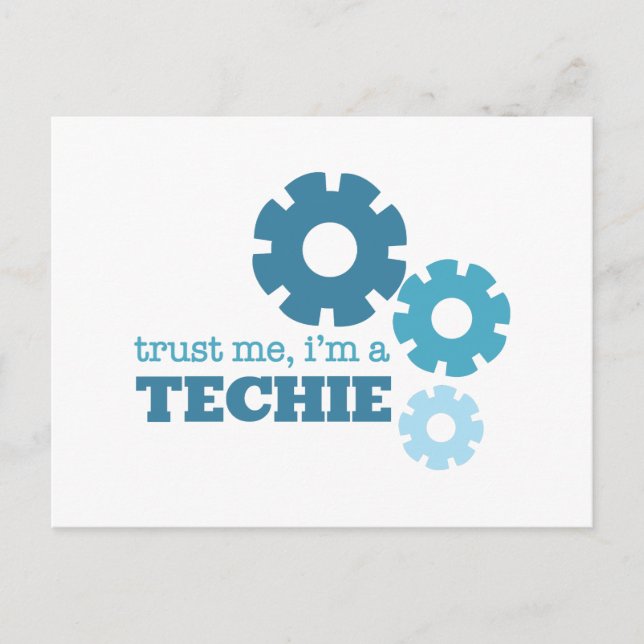Carte Postale Faire confiance à une technologie (Devant)