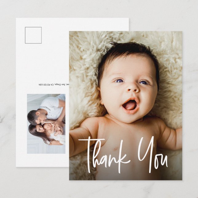 Carte Postale Faire de la calligraphie moderne minimale Photos d (Devant / Derrière)
