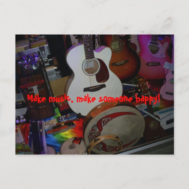 Carte Postale faire de la musique (Devant)