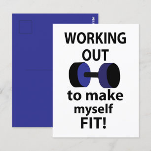 Carte Postale Faire de l'exercice Poids de sport Faire de l'exer