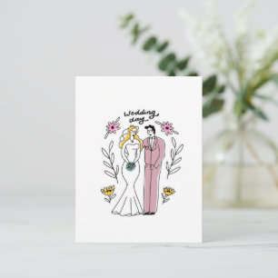 Carte Postale Faire invitation de "Jour de Mariage" - Artistique
