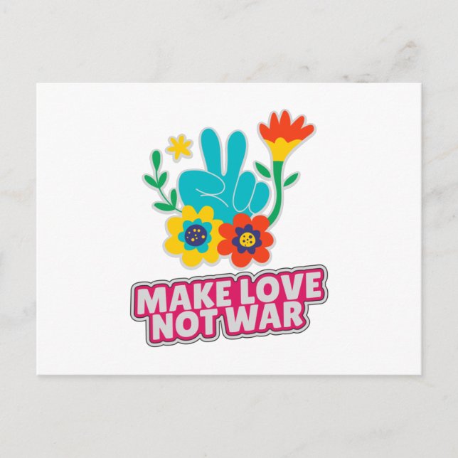 Carte Postale Faire l'amour pas la guerre (Devant)