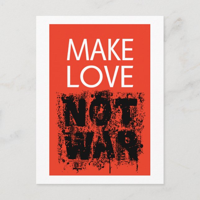 Carte Postale Faire l'amour - Pas une guerre laide (Devant)