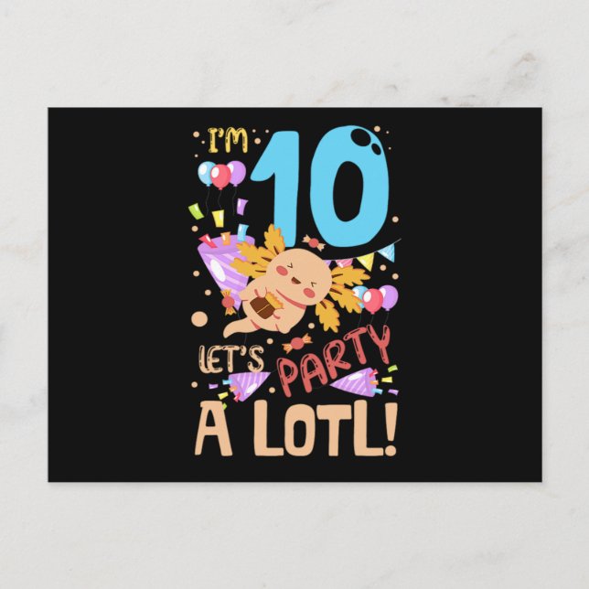 Carte Postale Faire-part 02.Conception Axolotls pour un ventilateur Axolotl (Devant)