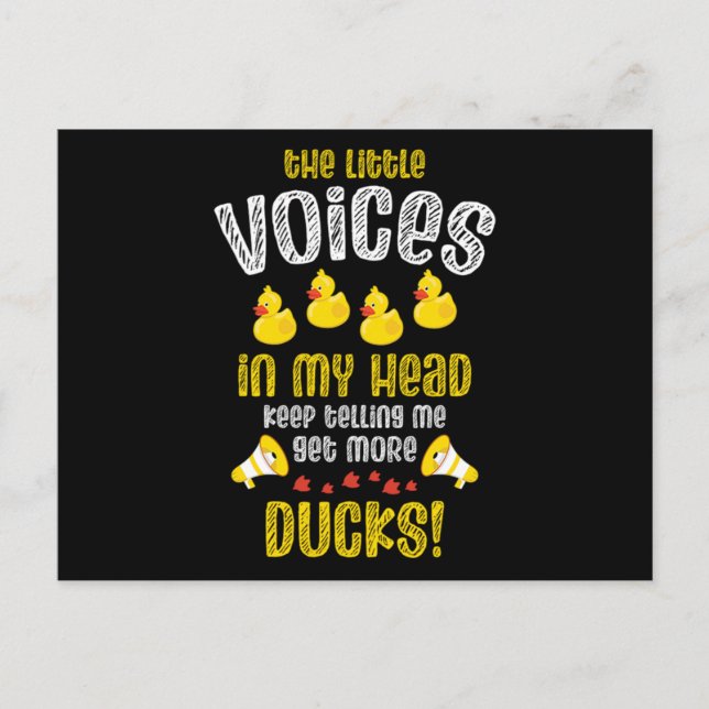 Carte Postale Faire-part 08.Canard en caoutchouc pour les amateurs de canar (Devant)