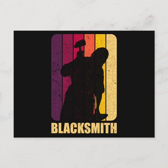 Carte Postale Faire-part 100.Blacksmith Blacksmithing Metalworker Cadeau (Devant)