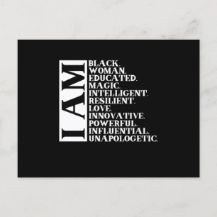 Carte Postale Faire-part 1 Femme Noire Dit Que Je Suis Manuel.Png