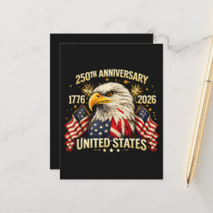 Carte Postale Faire-part 250e anniversaire États-Unis 1776-2026