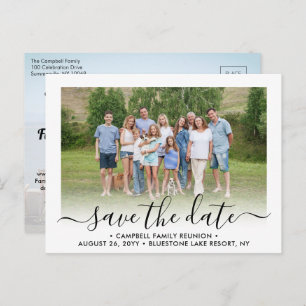 Carte Postale Faire-part 2 Photo Family Reunion Party Script Enregistrer la
