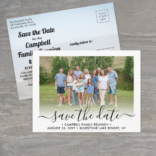 Carte Postale Faire-part 2 Photo Family Reunion Party Script Enregistrer la